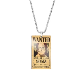 Anime One Piece: Shanks WANTED Necklace