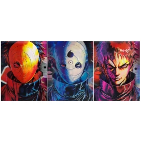 Anime Naruto: The Masked Men 3D Poster (3 in 1) - Vers.1