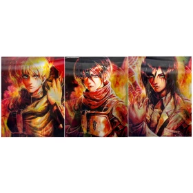 Anime Attack On Titan 3D Poster (3 in 1) - Vers.2