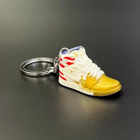 Sneakers Keychain (Gold & White)