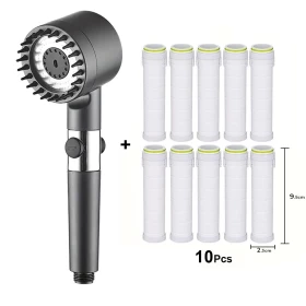Shower Filter Shower Head ,High Pressure Remove Chlorine and Impurities, Massages Scalp to anti Hairfall and Dry Skin