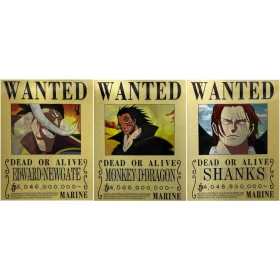 Anime One Piece: WANTED 3D Poster (3 in 1) - Vers.4