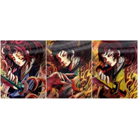 Anime Demon Slayer: Kimetsu no Yaiba 3D Poster (3 in 1) - Vers.1