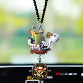 Anime One Piece: Pirates Boat Going Merry/Thousand Sunny Ship Car Pendant 2