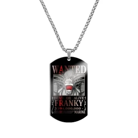 Anime One Piece: Franky WANTED Necklace 3