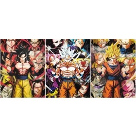 Anime Dragon Ball 3D Poster (3 in 1) - Vers.2