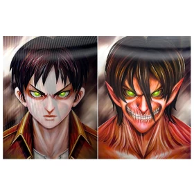 Anime Attack On Titan: Levi Ackermann 3D Poster (2 in 1) - Vers.2