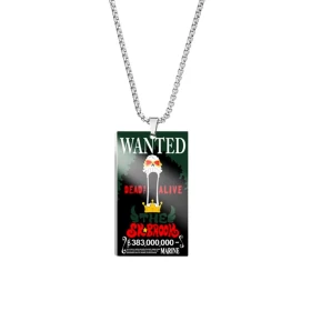 Anime One Piece: Soul King Brook WANTED Necklace 1