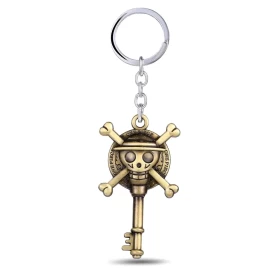 Anime One Piece: Jolly Roger Straw Hat Pirate Keychain