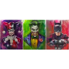 Batman, Joker & Harley Quinn 3D Poster (3 in 1) - Vers.1