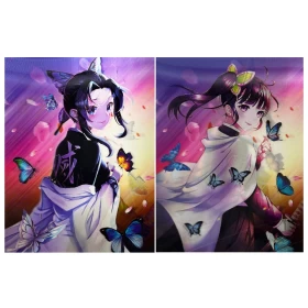 Anime Demon Slayer: Shinobu Kocho & Kanao Tsuyuri 3D Poster (2 in 1)
