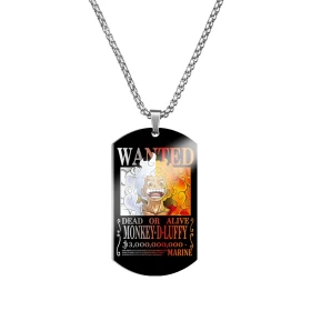 Anime One Piece: Monkey D. Luffy WANTED Necklace 3