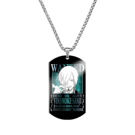 Anime One Piece: Sanji WANTED Necklace 3