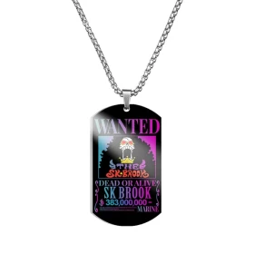 Anime One Piece: Soul King Brook WANTED Necklace 2