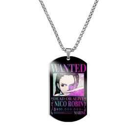 Anime One Piece: Nico Robin WANTED Necklace 2