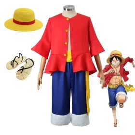 Anime One Piece: Monkey D. Luffy Costume Set (For Adults)