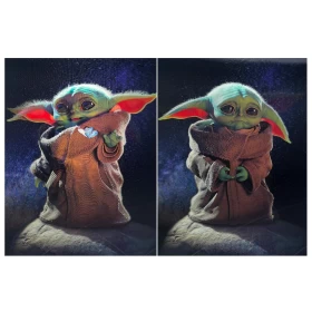 Star Wars Baby Yoda 3D Poster (2 in 1) - Vers.1