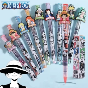 Anime One Piece Luffy Gel Pen Anime 0.5mm Neutral Pen Cartoon Black (1pcs Only)